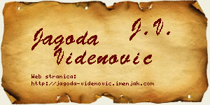 Jagoda Videnović vizit kartica